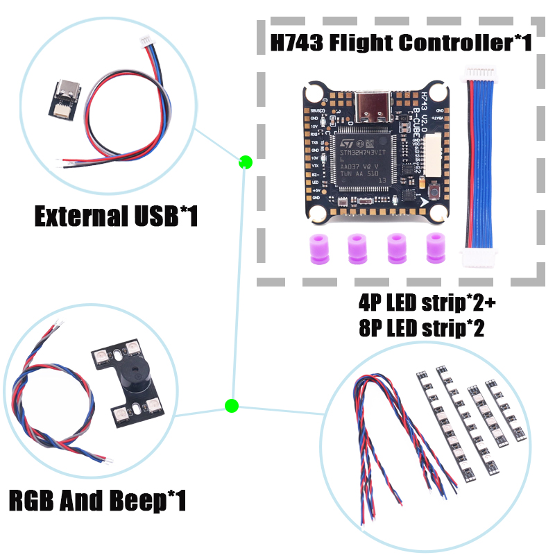 RCtoSky F4V3S PLUS F722 F745 H - Drone Racing Flight Controller review and price